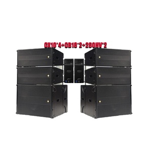 풀 세트 10 인치 18 인치 베이스 서브 우퍼 야외 콘서트 교수형 무대 교회 전문 액티브 패시브 라인 어레이 스피커 시스템 - Product Image 5