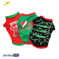 Vêtements pour chiens personnalisés sur le thème de Noël, mignons, doux, respirants, en coton, avec impression de lettres amusantes