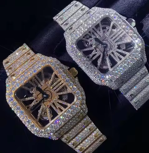 Bán buôn sang trọng Iced out xem phong trào tự động cơ khí thiết kế đồng hồ hip hop vvs D colour moissanite đồng hồ - Product Image 5