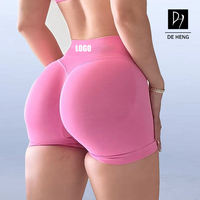 Nouveau short de sport sans couture personnalisé 2026, couleur unie, avec effet froncé, pour femme, idéal pour l'entraînement, le fitness, la gym, le yoga et le cyclisme
