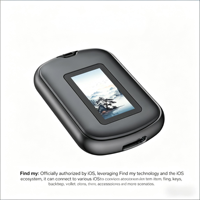Traceur GPS pour animaux de compagnie AirTag compatible avec l'application Localiser d'Apple, localisateur de clés AirTag, écran à encre électronique, fonction Localiser