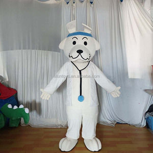 Efun quantité minimale de commande-Costume de mascotte professionnel de médecin chien blanc personnalisé 1 pièce-Taille adulte-Costume d'animal de dessin animé pour la publicité - Product Image 1