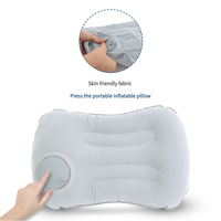 Oreiller de voyage lombaire gonflable portable imperméable à l'eau chaise de soutien du dos souple et siège d'avion compagnon de voyage facile
