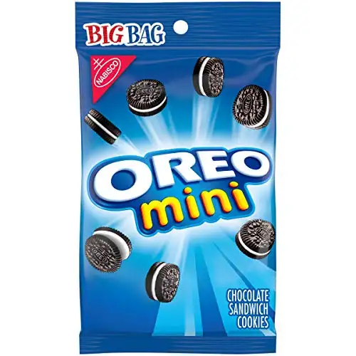 OREO मिनी चॉकलेट सैंडविच कुकीज़, मूल स्वाद, 3 oz बड़ा बैग [12-बैग]