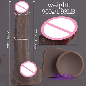 Jouet sexuel pour femmes adultes, Dildo réaliste en silicone, Stimulateur du point G avec tige incurvée et testicules, Entraîneur de <span class=keywords><strong>gorge</strong></span>, Jouet anal, Jouet pénien - Product Image 6