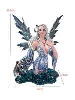 Haute qualité Poly résine fée Statue fée avec eau Dragon Figurine résine décoration de la maison