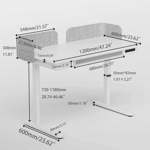 <span class=keywords><strong>Escritorio</strong></span> de Pie para Gamers, <span class=keywords><strong>con</strong></span> un Solo Motor, un Cajón, Tablero de Fieltro, Compacto, Ahorra Espacio, Estructura Estable - Product Image 5