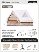 Tente gonflable d'extérieur Coody Air, tente facile à installer, tente familiale pour le glamping, tente légère pour 2/3 personnes