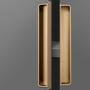 Modern Minimalist <strong>Black</strong> Aluminum Alloy Wardrobe Handle for Hotels Extended Drawer <strong>Knob</strong> with Cabinet <strong>Door</strong> Pull - Product Image 4