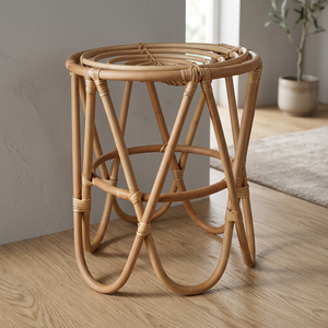 Tabourets modernes en bois courbé, rotin et chêne, écologiques, imperméables, confortables, pour l'extérieur, la maison, le bureau, l'hôtel et le salon - Product Image 1