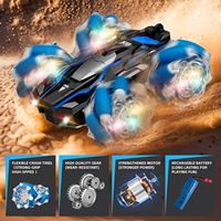 Voiture télécommandée miniature à dérive à 360 degrés YT double face 2,4g, voiture télécommandée à cascade latérale, télécommande à 4 roues motrices avec lumières LED cool, jouet pour enfants