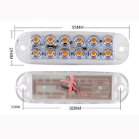 Barre lumineuse de signalisation à LED 12-24V pour camion, remorque, camping-car, feux de position latéraux clignotants