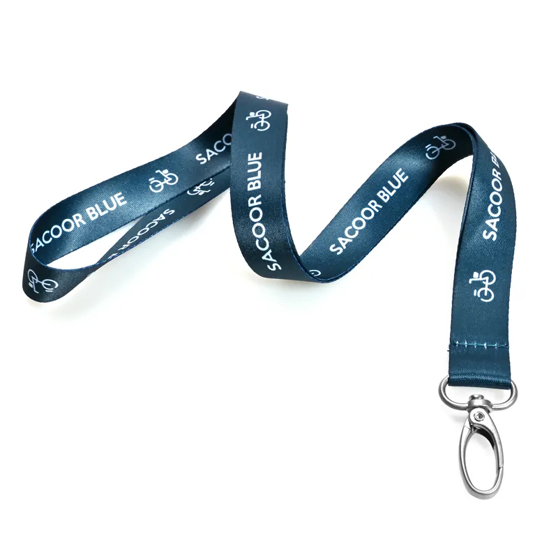 Pabrik Pabrik Lanyard murah alat leher personalisasi cetak poliester sublimasi tali sesuai pesanan dengan Logo kustom