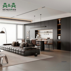 Estantería de Pared Moderna y Minimalista de Lujo Personalizada SLS con Cajones de Madera para Bibliotecas de Apartamentos - Product Image 1