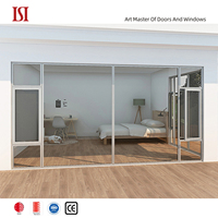 Ventanas abatibles de aleación de aluminio templado de diseño Visual ultra ancho de marca superior Aislamiento insonorizado Biseles estrechos Cortina de persiana
