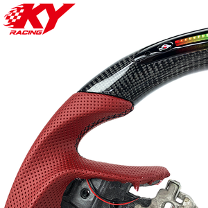 Volant de course personnalisé en fibre de carbone, cuir rouge, LED, RPM, adapté aux Lexus LC500 LC500H 2016-2026 - Product Image 2