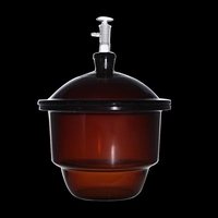 Déshydrateur de verre ambre de laboratoire avec plaque de porcelaine déshydrateur sous vide ambre