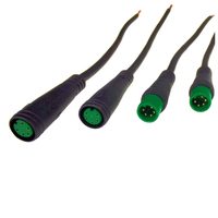 Connecteur d'alimentation pour vélo électrique Ostai en PVC moulé par injection, câble aviation M8, 2-6 broches, mâle/femelle, étanche IP44, 22AWG