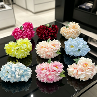 Buket Bunga Peony Sutra Buatan 5 Tangkai, Wangi Lembut, Realistis, Buatan Tangan, Bunga Besar untuk Dekorasi Pernikahan dan Rumah, Grosir Pabrik