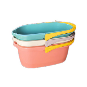 Plastic <b>Mop</b> Bucket Large Thickened Portable For Household <b>Cleaning</b> Mixed Colors - Product Image 5