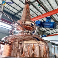 Équipement de distillerie ZJ 1700L, système de distillation multi-espèces, ligne de production clé en main de whisky, rhum, vodka, gin