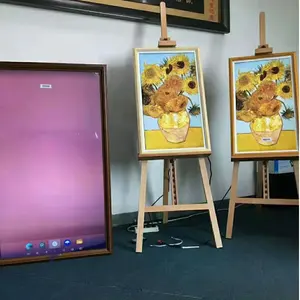 Layar LCD Desain Baru 32 Inci 21.5 Inci 49 Inci, Bingkai Seni Menggambar Dalam Ruangan, Tampilan Iklan Digital