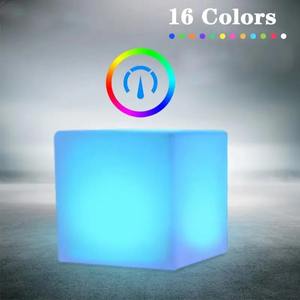 Lámpara LED Impermeable para Jardín, Cubo Luminoso, Luz para Bar, Iluminación Exterior para Fiestas, Bodas, KTV, Taburete Recargable con Control Remoto - Product Image 4