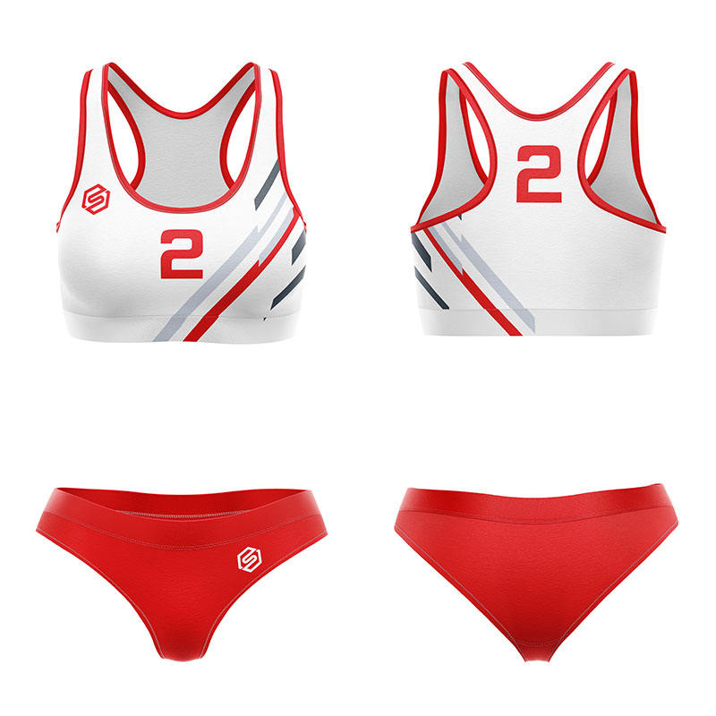 Custom Design Women Sexy Bikini Volleyball Bra Set Girls Beach Volleyball Uniforms