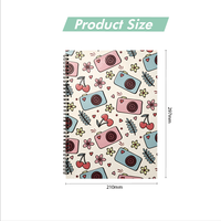 Carnet à spirale A4 COLORFLY, couverture imprimée avec des motifs de dessins animés mignons, journal, bloc-notes à spirale pour étudiants, impression personnalisée