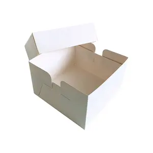 चीन के शीर्ष आपूर्तिकर्ता अनुकूलित पेपर बॉक्स स्पीकर 12 इंच लंबा वर्ग सफेद कागज बड़ा लंबा शादी केक बॉक्स