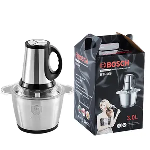 2023 Hot Sell 2L 3L Small Meat Chopper Best Home Kitchen Food Cheap Stainless Steel Electric Meat Grinder powerful