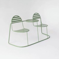À la mode moderne extérieur fer Art une pièce Table chaise Protection solaire pour parcs Campings lait thé boutiques jardins métal Durable