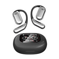 Écouteurs sportifs sans fil à oreille ouverte avec écran couleur LCD, traduction IA intelligente, chipset Jerry et commande vocale