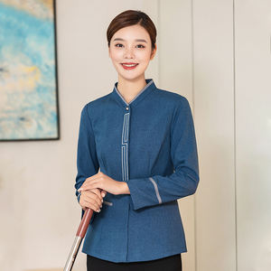 Uniforme de Limpieza para Hotel, Túnica y Pantalón Unisex para Personal de Limpieza, Uniforme para <span class=keywords><strong>Recepcionista</strong></span> de Restaurante - Product Image 2