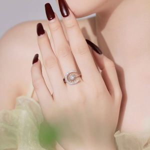 Dylam Dainty <b>Sterling</b> <b>Silver</b> Rhodium 18K Gold Plated <b>Adjustable</b> Open Resizable Jewelry Crescent Moon Sun 5A Zirconia <b>Rings</b> - Product Image 3