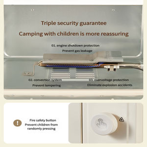 موقد تخييم متعدد الوظائف من الفولاذ المقاوم للصدأ خفيف الوزن لرحلات المشي الاحترافية مع تحكم في درجة حرارة فرن الغاز - Product Image 4