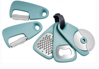Hot Home Keuken Gadgets 5-delige Roestvrijstalen Kookgerei Set Ruimtebesparend Fruit & Groente Gereedschappen Duurzaam Metalen Gereedschap