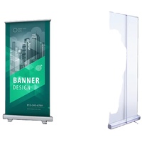 Support en aluminium robuste en usine personnalisé extérieur portable base large enroulable vente support de bannières flexibles