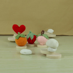 Creative Exquisite <strong>Red</strong> Heart-Shaped Hand Knitting Yarn Crochet Artificial Flower Home Decorative <strong>Object</strong> Gifts or Ornament - Product Image 4