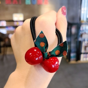 กิ๊บติดผมและยางรัดผมโครเชต์รูปเชอร์รี่หวานๆ ทำมือ น่ารัก ทันสมัย เหมาะสำหรับเด็ก เป็นของขวัญ - Product Image 6