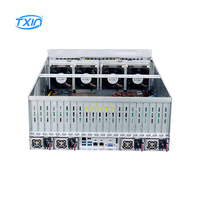 Server 4U 24 HDD bys 10-GPU V100/T4/P40 kapasitas penyimpanan kuat Server rak kinerja tinggi