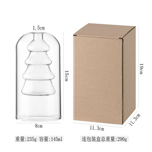 Bouteille d'arôme sans flamme vide, créative, à double couche, avec intérieur coloré en forme de sapin de Noël - Product Image 6