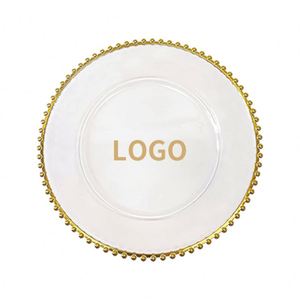 Assiettes jetables en plastique PP pour décoration de mariage, avec perles dorées et argentées – Nouveauté 2026, Offre Spéciale - Product Image 3