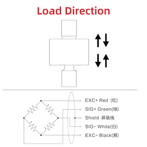 दाहिने कारखाने का सीधा t303 ip 66 लोड सेल 50 किलोग्राम संपीड़न तनाव सेल बल सेंसर - Product Image 4