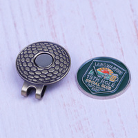 Clip magnétique pour chapeau de golf 25 mm en alliage de zinc, porte-marqueur de balle de golf argent, noir, bronze