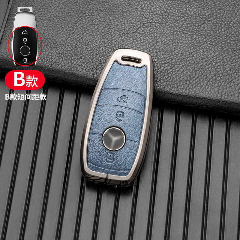 B 3btns gunmetal &amp; bleu