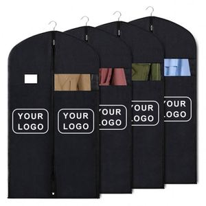Custom <b>Garment</b> Bag with logo Printing Non Woven Dust Bag for Handbags Portable Suit <b>Cover</b> Foldable Suit <b>Garment</b> Bag Custom logo - Product Image 1
