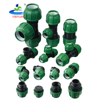 Kit d'accessoires pour l'irrigation goutte à goutte, tuyau en polyéthylène haute densité (HDPE), tube d'eau de 25 mm, raccords à compression en polypropylène (PP)