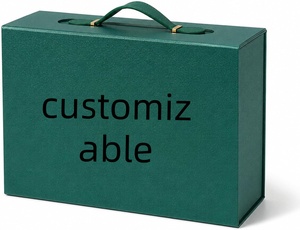 Customized Hard <b>Magnetic</b> Luxury Gift Packaging Cosmetic Wedding Dress Rigid Cardboard PU Handle Recycled Materials <b>Boxes</b> - Product Image 1