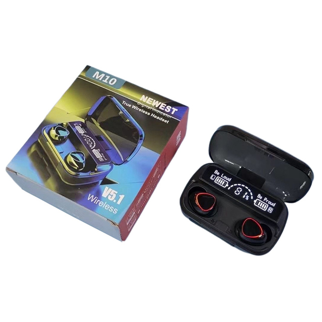 TWS BT 5.1 Earphone Noise Cancelling LED Display Headset Stereo Earbuds M10 Audifonos Gamer True Wireless Earbuds